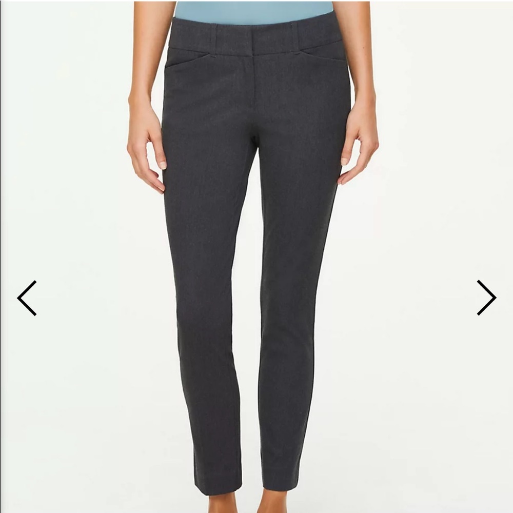 LOFT Outlet Gray Skinny Ankle Pants